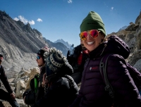 A happy trekker in Everest