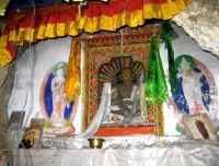 Milarepa's statue in Piren Phu in Tsum Valley