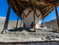 A religious monument on the way to Dolpo trek from Beni