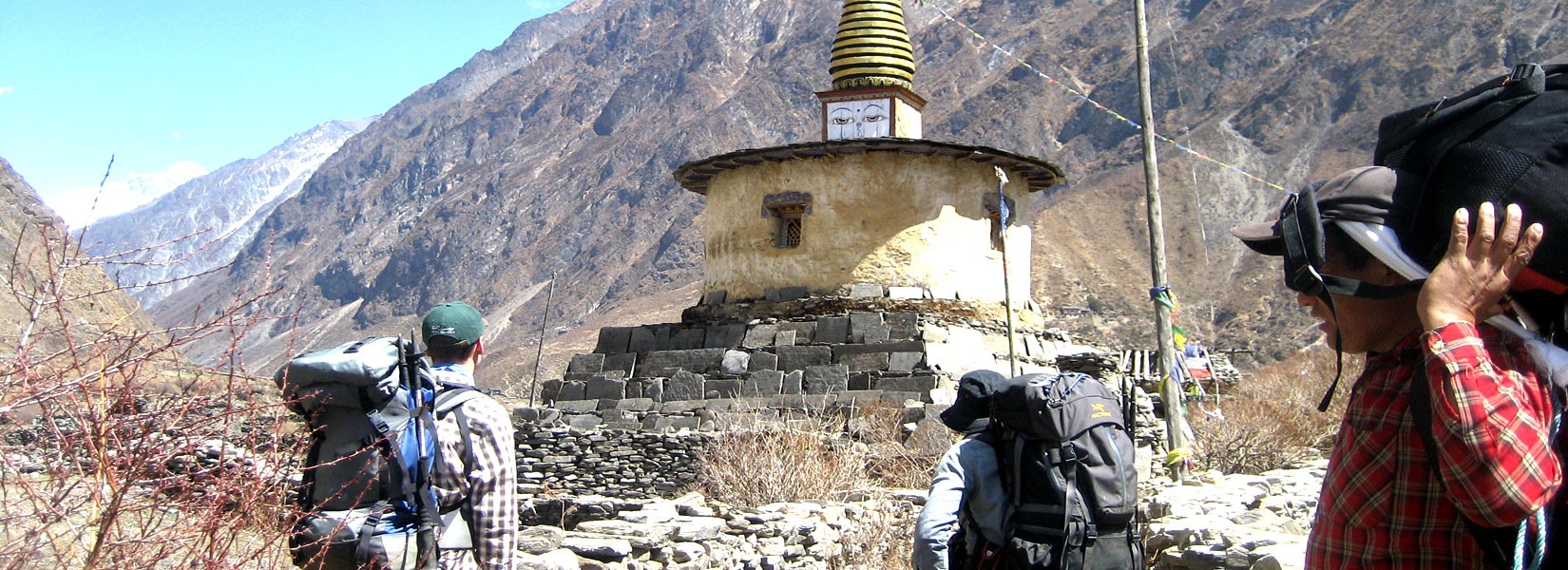 A religious shrine in Tsum Valley