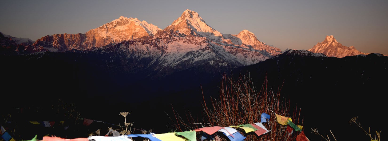 Sunset view over Annapurna Range